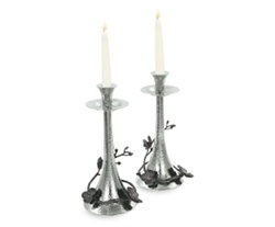 Black Orchid Taper Candleholders